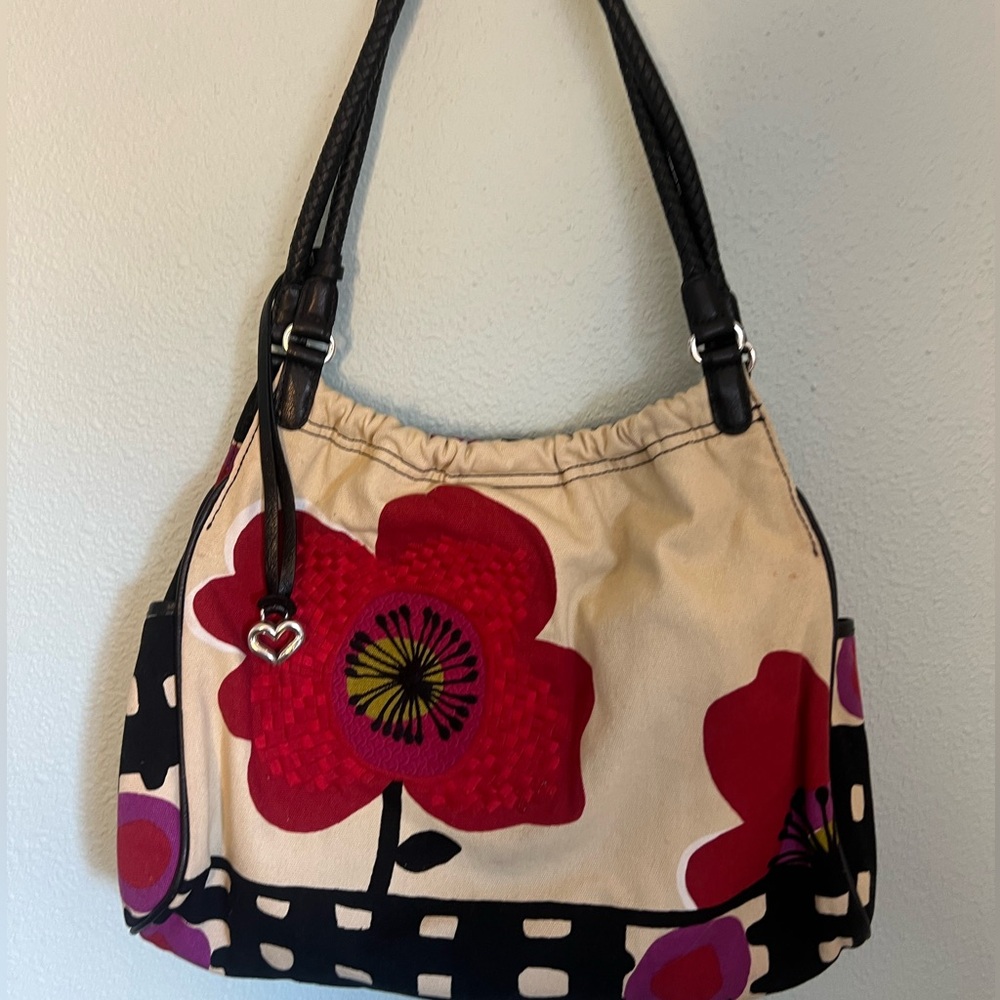 🌹Brighton Embroidered Floral Canvas Tote Shoulder Bag